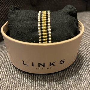 Links of London friendship bracelet, black & gold. Very good condition.